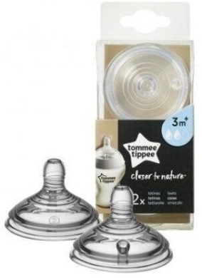 Tommee Tippee CTN Smoczek na butelkę silikonowy 3m+ średni przepływ
