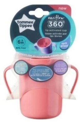 Tommee Tippee Kubek 360° EASIFLOW z uchwytami 200ml RÓŻOWY