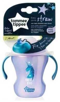 Tommee Tippee Kubek Niekapek ze słomką 6m+ GIRL 230ml