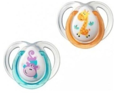 Tommee Tippee Smoczek uspokajający FUN STYLE 0-6m 2szt