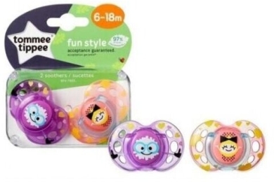 Tommee Tippee Smoczek uspokajający FUN STYLE 6-18m 2szt