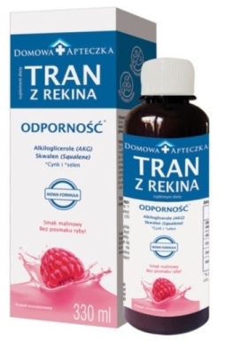 Tran z Rekina smak malinowy Nowa Formuła 330 ml