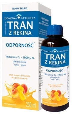 Tran z Rekina smak mango i brzoskwini Nowa formuła 250 ml