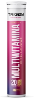 Triggy Multiwitamina smak malinowy 20 tabletek musujących