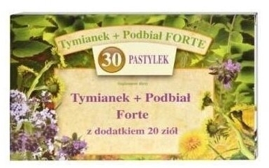 Tymianek i Podbiał Forte 20 ziół 30 pastylek