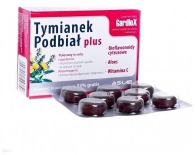 Tymianek i Podbiał Plus S-LAB 24 pastylki