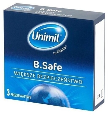 UNIMIL B.SAFE prezerwatywy 3 sztuki