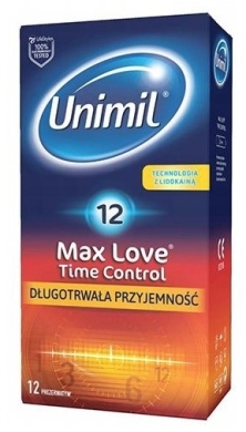 UNIMIL Prezerwatywy Max love time control 12 sztuk