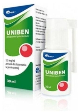 Uniben 1,5/ml aerozol do stosowania w jamie ustnej 30 ml