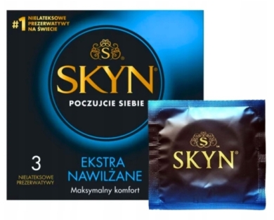 Unimil Skyn Extra Lubricated nielateksowe prezerwatywy 3 sztuki