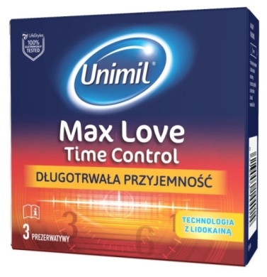 Unimil prezerwatywy Max Love Time control 3 sztuki