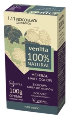 VENITA 100% NATURAL Farba 1.11 czerń indygo 100 g