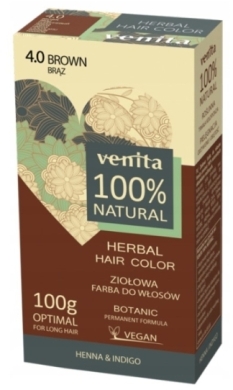 VENITA 100% NATURAL Farba 4.0 brąz 100 g