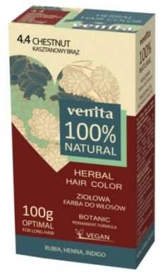 VENITA 100% NATURAL Farba 4.4 kasztamowy brąz 100 g