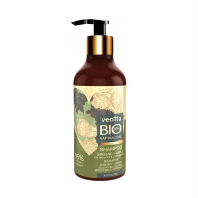 VENITA BIO 95% Szampon rewitalizacja żeńszeń + jabłko 400 ml
