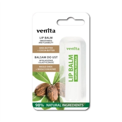 VENITA Balsam do ust masło shea + masło kakaowe 4 g