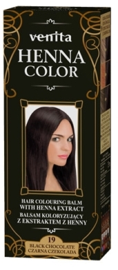 VENITA HENNA COLOR Balsam koloryzujący ziołowy 19 Czarna Czekolada 75 ml