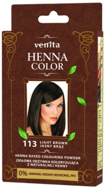VENITA HENNA COLOR Odżywka ziołowa koloryzująca 113 Jasny Brąz 25 g