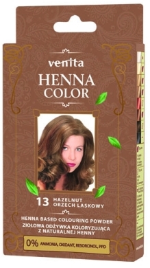 VENITA HENNA COLOR Odżywka ziołowa koloryzująca 13 Orzech Laskowy 25 g