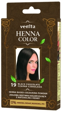 VENITA HENNA COLOR Odżywka ziołowa koloryzująca 19 Czarna Czekolada 25 g