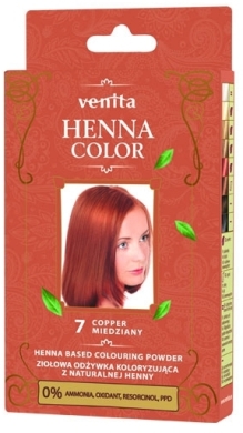 VENITA HENNA COLOR Odżywka ziołowa koloryzująca 7 Miedziany 25 g