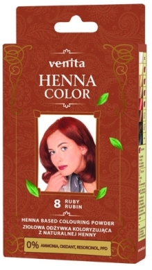 VENITA HENNA COLOR Odżywka ziołowa koloryzująca 8 Rubin 25 g