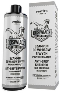 VENITA MEN Szampon do włosów siwych przyciemniający - średnie tony 200 ml