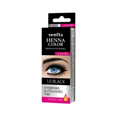 VENITA Żelowa henna do brwi i rzęs z keratyną 1.0 czarna