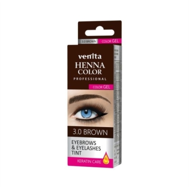 VENITA Żelowa henna do brwi i rzęs z keratyną 3.0 Brąz