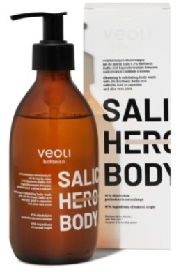VEOLI SALIC HERO BODY Oczyszczająco-złuszczający żel do mycia ciała z 2% kapsułkowanym kwasem 280ml
