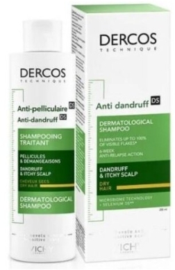 VICHY DERCOS Szampon przeciwłupieżowy DS włosy suche 200 ml