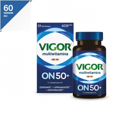VIGOR ON 50+ suplement multiwitamina 60 tabletek
