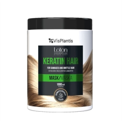 VIS PLANTIS & LOTON COSMETICS KERATYNA Maska do włosów zniszczonych i łamliwych 1000 ml