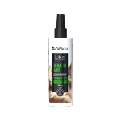 VIS PLANTIS & LOTON COSMETICS KERATYNA Odżywka w sprayu do włosów zniszczonych i łamliwych 200 ml