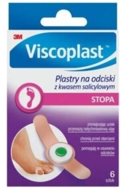 VISCOPLAST Plastry na odciski z kwasem salicylowym 6 sztuk