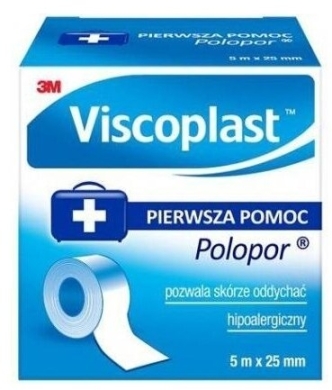 VISCOPLAST Polopor przylepiec 5 m x 2,5 cm