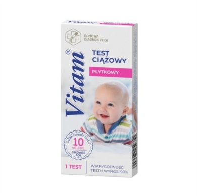 VITAM Test ciążowy Płytkowy 10mlU/ml 1 sztuka