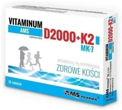 VITAMINUM D2000 + K2 AMS 30 tabletek