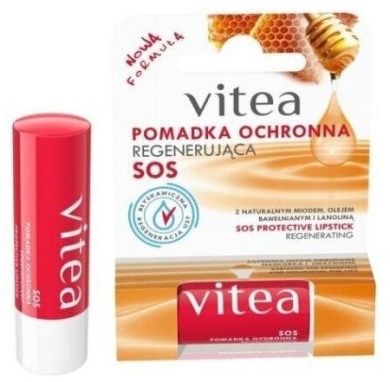 VITEA Pomadka Ochronna Do Ust Regenerująca SOS z Miodem 4,9 g 