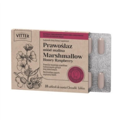 VITTER HERBS Prawoślaz miód malina 10 tabletek 
