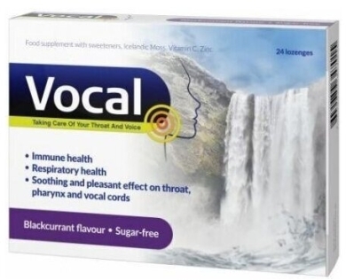 VOCAL Czarna Porzeczka 24 pastylki do ssania