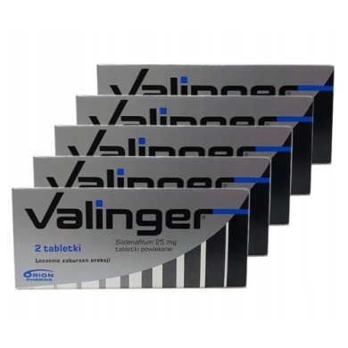 Valinger 25 mg 2 tabletek Wielopak x5