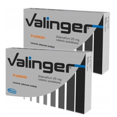 Valinger 25 mg 4 tabletki Wielopak x2