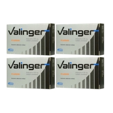Valinger 25 mg 4 tabletki Wielopak x4