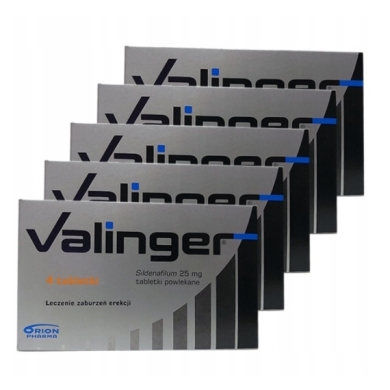 Valinger 25 mg 4 tabletki Wielopak x5