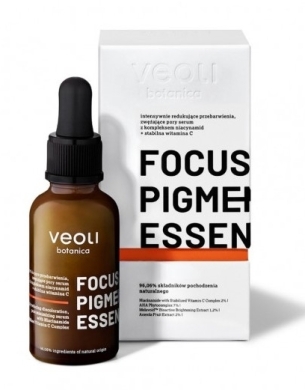 Veoli Botanica FOCUS PIGMENTATION ESSENCE Intensywnie redukujące przebarwienia, zwężające pory serum 30ml