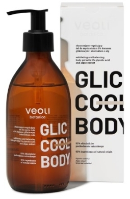 Veoli Glic Cool Body Złuszczająco-regulujący żel do mycia ciała z 5% kwasem glikolowym i ekstraktem z alg 280ml