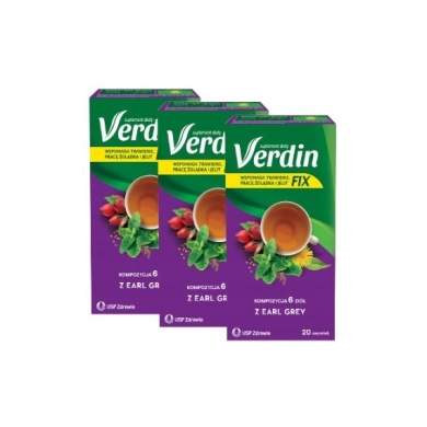 Verdin Fix Earl Grey 20 saszetek Wielopak x3
