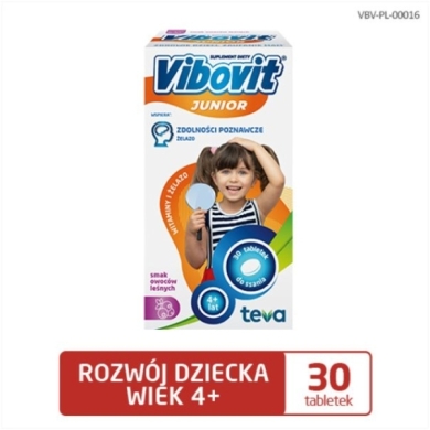 Vibovit Junior Witaminy + Żelazo 30 tabletek do ssania