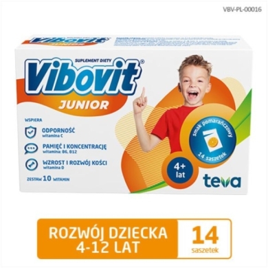 Vibovit Junior o smaku pomarańczowym 14 saszetek